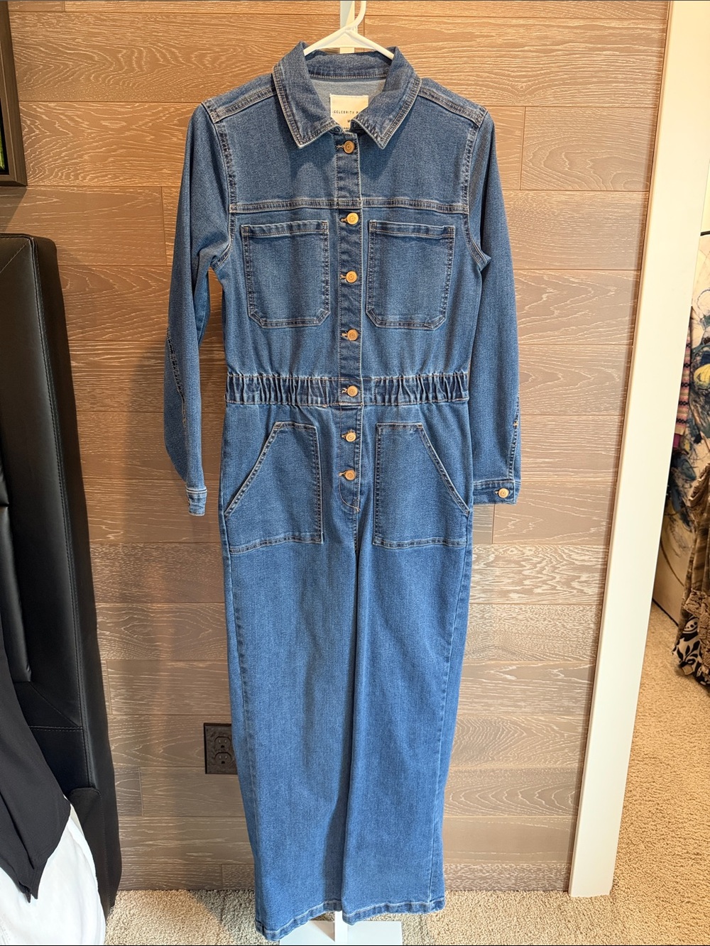 Blue Denim Utility Jumpsuit